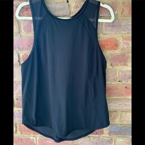 Lululemon tank with mesh detail- black- 8